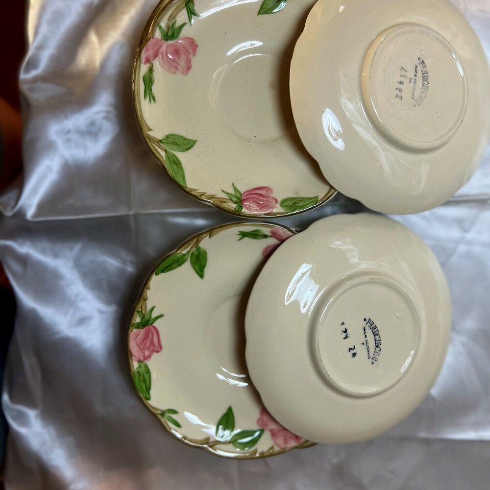 Rare Vintage Franciscan Desert Rose Bread and Butter Plates